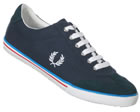 Fred Perry Newington Navy/White Canvas Trainers