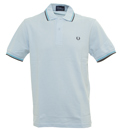 Pale Blue Twin Tipped Polo Shirt