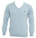 Pale Blue V-Neck Sweater
