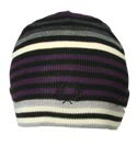 Purple Striped Wool Mix Hat