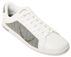 Fred Perry Shelton White/Grey Leather Trainers