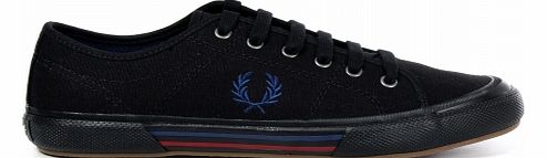 Fred Perry Vintage Tennis Black Canvas Trainers