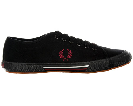 Fred Perry Vintage Tennis Canvas Black Trainers