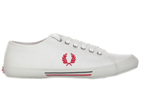 Fred Perry Vintage Tennis Canvas White Trainers