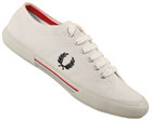 Fred Perry Vintage Tennis White Canvas Trainers