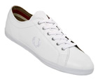 Fred Perry White Leather Skinny Plimsoll