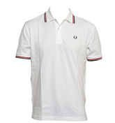 White Pique Cotton Polo Shirt