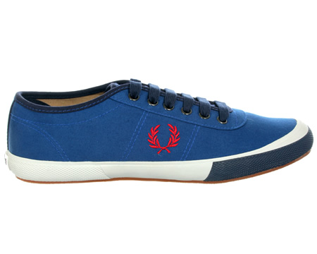 Fred Perry Woodford Royal Blue Canvas Trainers
