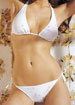 Gentle Touch sequinned padded triangle bikini set