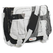 Rider Single Pannier Bag Black/White