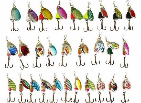 30 Spinner Super New Fishing Lure Pike Salmon Bass T4 in deal