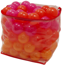 Freetime 100 Orange Pink & Red Hi-Compression Playballs
