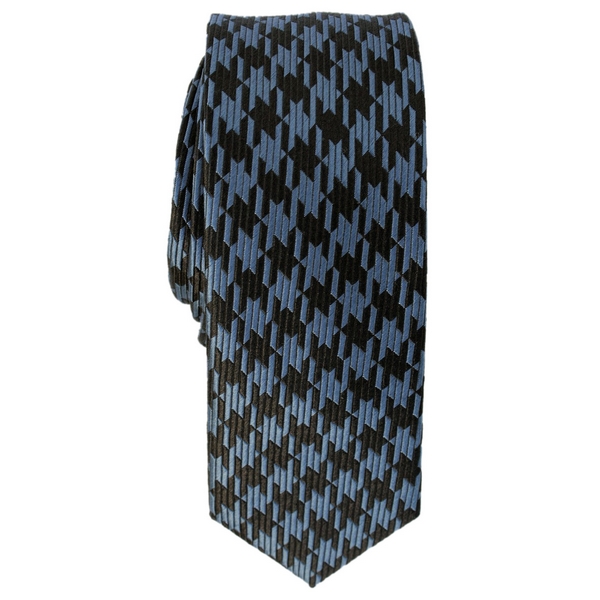 Blue & Black Dogtooth Tie by