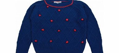 French Connection Girls Navy Cable Jumper L16/D5