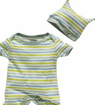 French Connection Green Stripe Baby 2 piece Gift