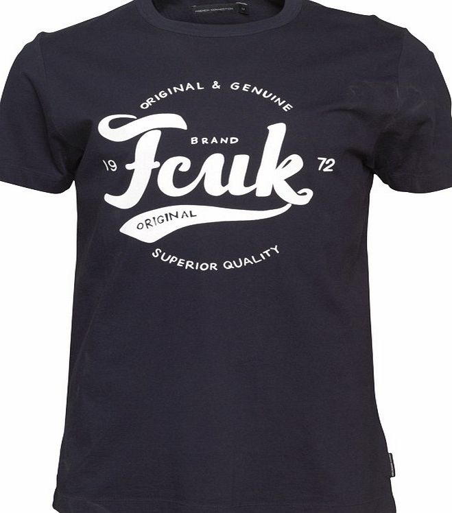 Mens FCUK Genuine T-Shirt Marine