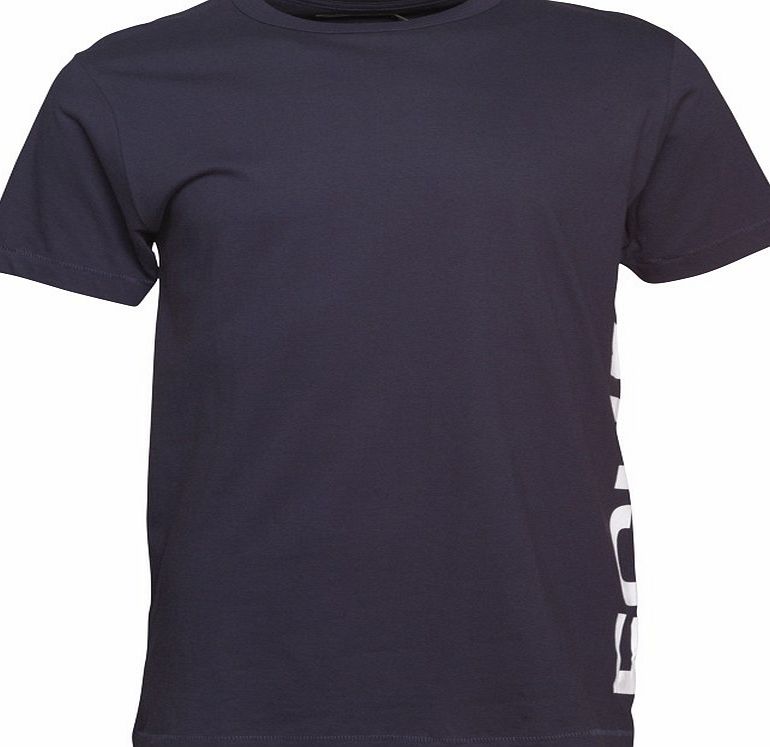 Mens FCUK Side T-Shirt Marine