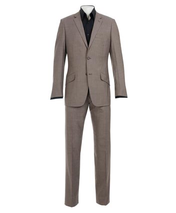 French Connection Mens Suit French Connection Brown Wide Stripe