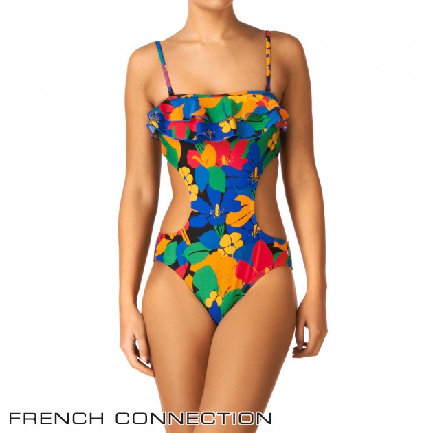 French Connection Womens French Connection Fancy Floral Swimsuit