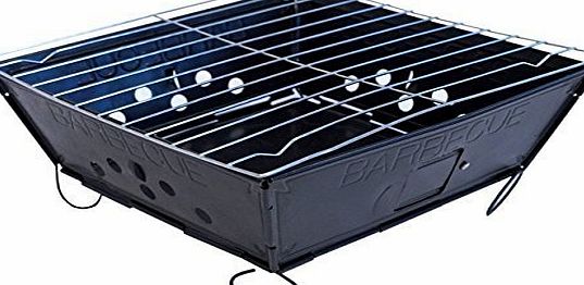 Fresh Grills Foldable BBQ Barbecue Flat Pack Portable Camping Outdoor Garden Charcoal Grill