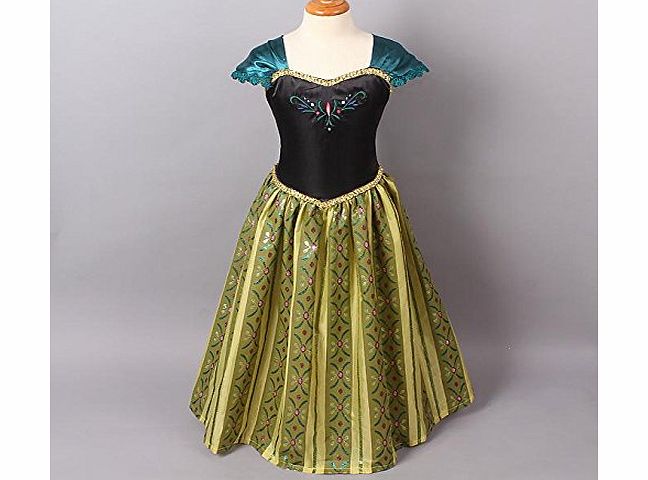 freshbaffs  Stunning Anna Cosplay Coronation Princess Costume Dress (6-7years)