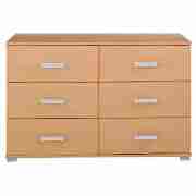 Fresno 6 Drawer Wide Chest, Beech