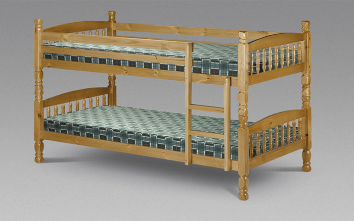 FSM 2ft 6 / 3ft Solid Pine Bunk Bed Inc 2 x