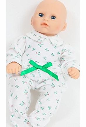 Holly Babygrow by Frilly Lily for 12-14 inch (30-36 cm)Baby Dolls DOLL NOT INCLUDED to fit dolls such as My First Baby Annabell , and MY Little Baby Born