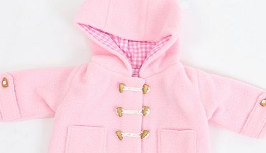 Pink Fleece Duffle Coat for 12-14 inch(30-36 cm)by Frilly Lily DOLL NOT INCLUDED,for dolls such as My First Baby Annabell, and My Little Baby Born