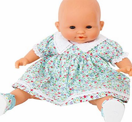 FRILLY LILY Turquoise Flower Dress by Frilly Lily for Baby Dolls 12-14 inch (30-36 cm)DOLL NOT INCLUDED To fit dolls such as My Little Baby Born ,and My First Baby Annabell