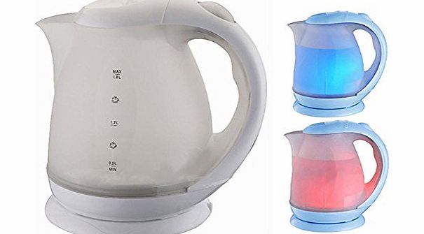 Frontier LED Cordless Kettle, Glows Red When Boiling, Glows Blue When Finished