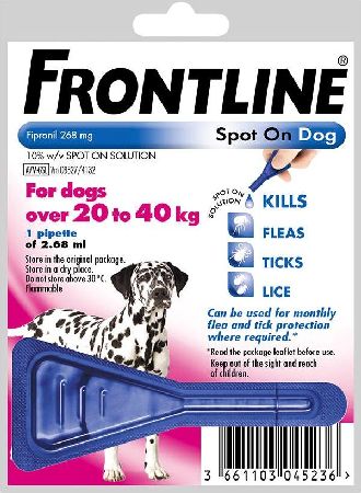 Frontline, 2102[^]0139107 Spot On Large Dog