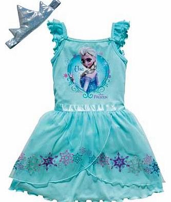 Frozen Disney Frozen Girls Aqua Nightdress - 4-5 Years