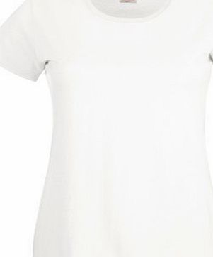 Fruit of the Loom  NEW Lady Fit Valueweight T-ShirtWhite M