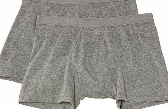 Fruit of the Loom Mens Classic Fly Front Boxer Shorts, Light Grey Marl, Medium