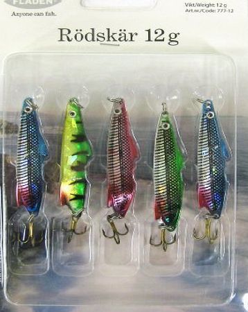 4 FTD Fishing Tackle Lures Spinners size 8 trebles Perch Pike Mackerel Bass