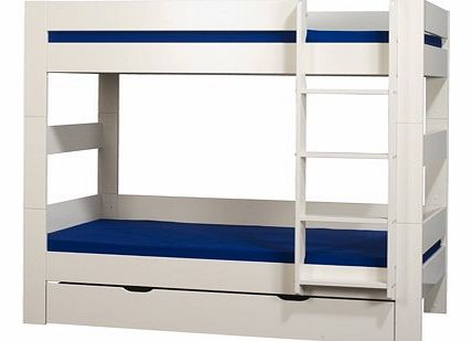 FTG KIDS World White Bunk Bed With Underbed Storage Drawers