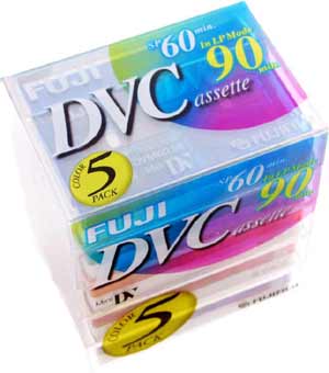 Fuji Digital Mini DV 60 Minute COLOUR PACK ~ 5 PACK