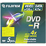 Fuji DVD-R 4.7GB 4x Speed Jewel Case x5