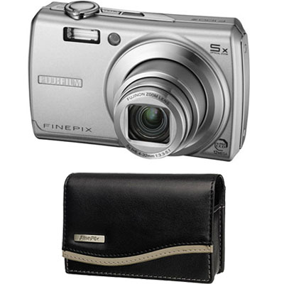FinePix F100fd Silver Compact Camera with