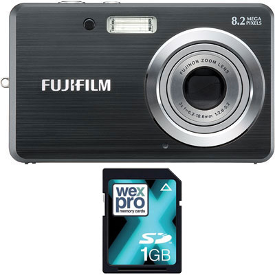 Fuji Finepix J10 Black Compact Camera with 1GB