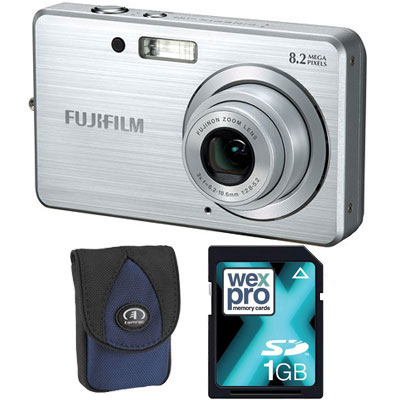 Finepix J10 Silver Compact Camera with Bag