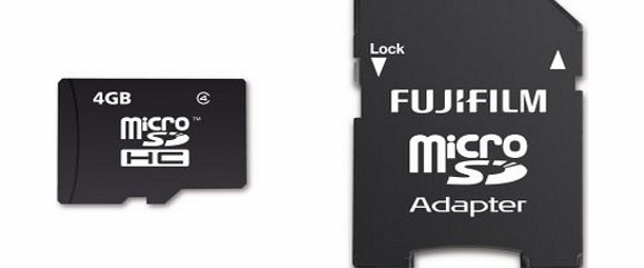 Fujifilm 4 GB Micro SD Card, NM00100A, Class 4 Micro-SDHC