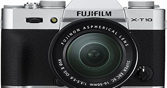 Fujifilm X-T10 Digital Camera (XC16-50 mm II Lens) - Silver