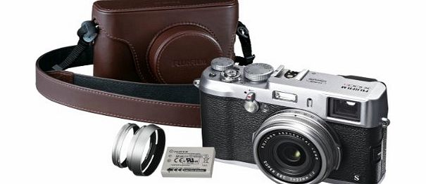 X100S Digital Camera with Bespoke Case, NP-95 Lithium Battery, Lens Hood and Adapter Ring - Silver (16.3 MP, APS-C 16M X-Trans CMOS II with EXR Processor II) 2.8 inch LCD
