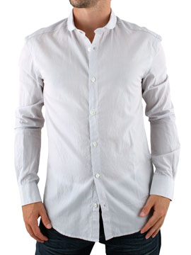 White/Grey Kosh Stripe Shirt
