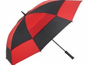 StormShield Double Canopy Golf Umbrella - Black and Red
