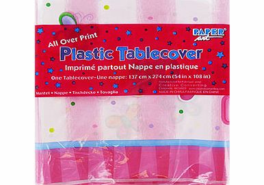 Fun at One 1st Birthday Girl Plastic Tablecover