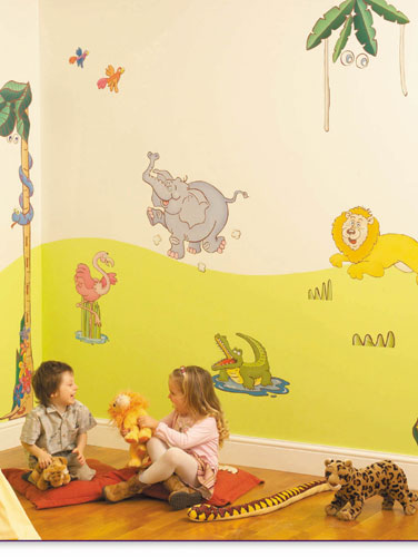 Fun to See Giant Stickers Jungle Safari Room Makeover Kit - Giant Wall Stickers
