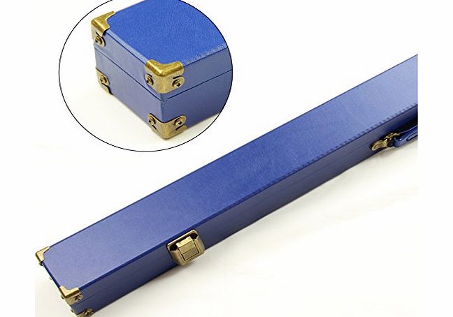 Funky Chalk BLUE Deluxe Hard Cue Case Reinforced Corners for 2 Piece Snooker Pool Cue
